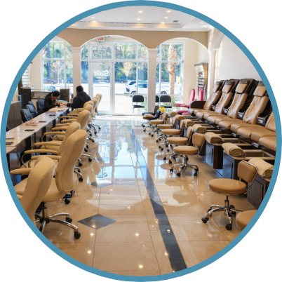 Beautiful professional nail art examples from Stella Nails showcasing manicure and pedicure services