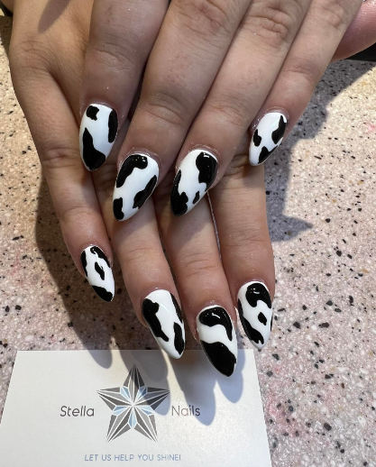 Glamorous acrylic nail extensions with rhinestones - Ohio nail art