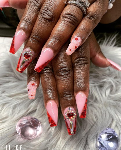 Professional manicure with nail art details - Ohio nail salon gallery