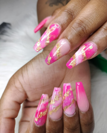 Stunning nail enhancement example 5 - acrylic nail work